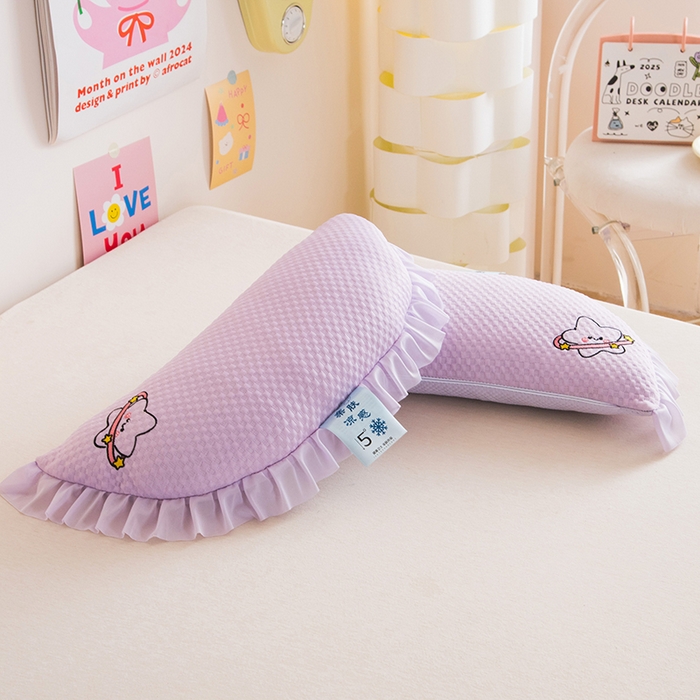 莉迪娅 2026新款糖果月亮凉豆豆荞麦枕枕头枕芯 糖果月亮 紫