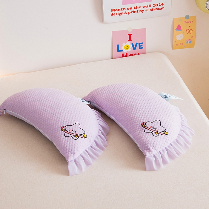 91家纺网 家纺一手货源 找家纺 莉迪娅 2026新款糖果月亮凉豆豆荞麦枕枕头枕芯 糖果月亮 紫