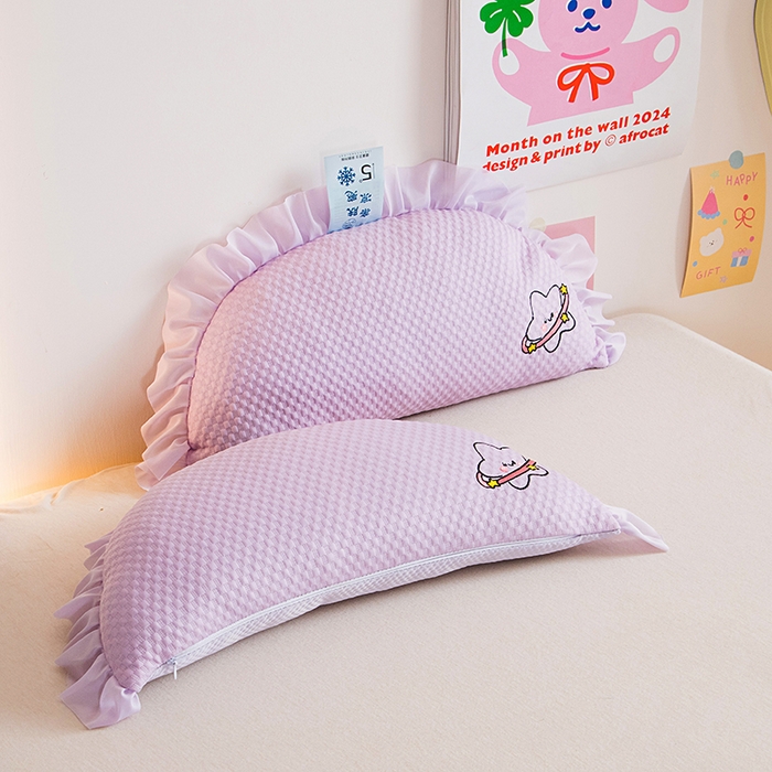 91家纺网 家纺一手货源 找家纺 莉迪娅 2026新款糖果月亮凉豆豆荞麦枕枕头枕芯 糖果月亮 紫