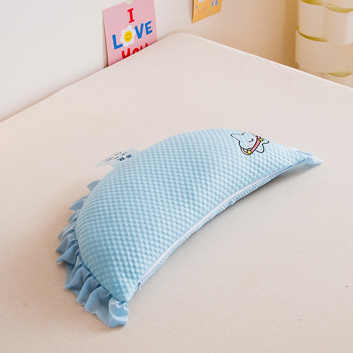 91家纺网 家纺一手货源 找家纺 莉迪娅 2026新款糖果月亮凉豆豆荞麦枕枕头枕芯 糖果月亮 蓝