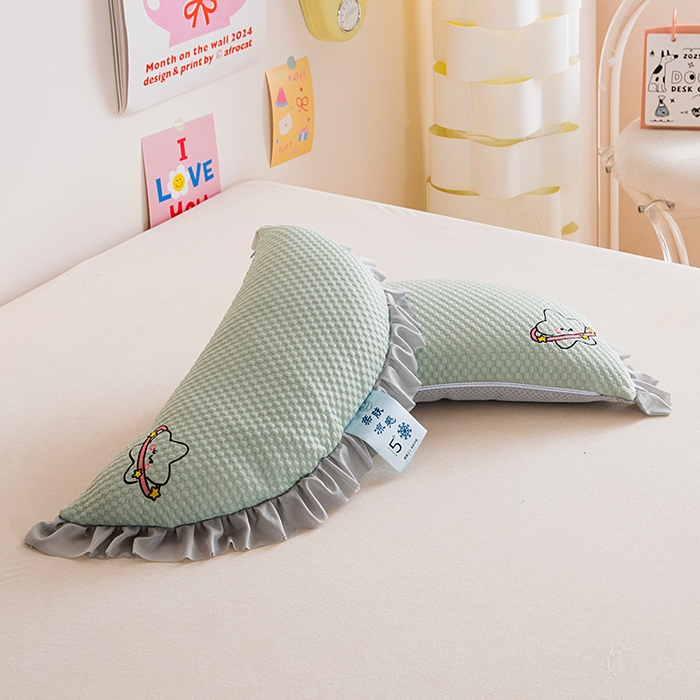 莉迪娅 2026新款糖果月亮凉豆豆荞麦枕枕头枕芯 糖果月亮 绿