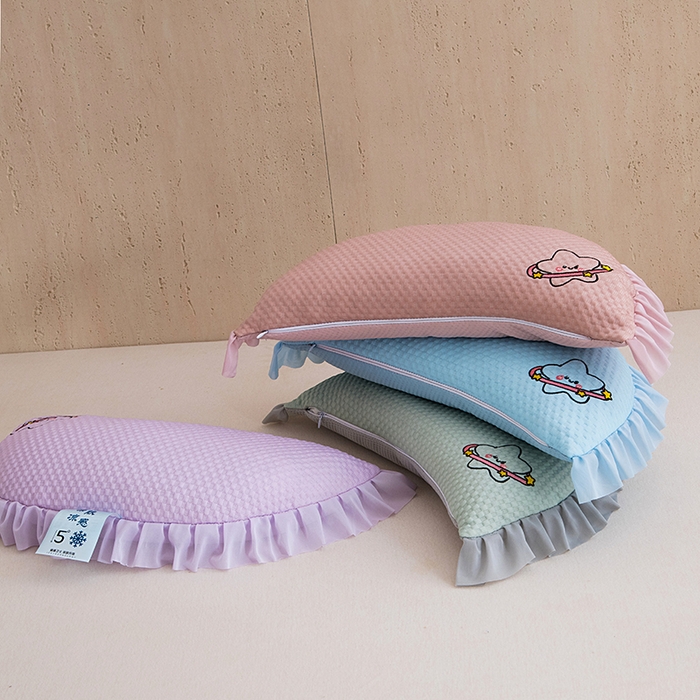 91家纺网 家纺一手货源 找家纺 莉迪娅 2026新款糖果月亮凉豆豆荞麦枕枕头枕芯 组合图