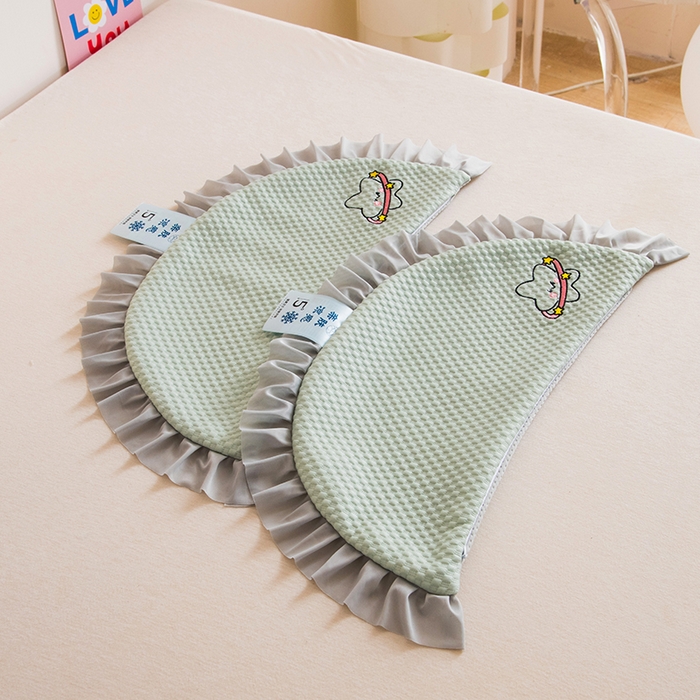 91家纺网 家纺一手货源 找家纺 莉迪娅 2026新款糖果月亮凉豆豆荞麦枕枕头枕芯 糖果月亮 绿