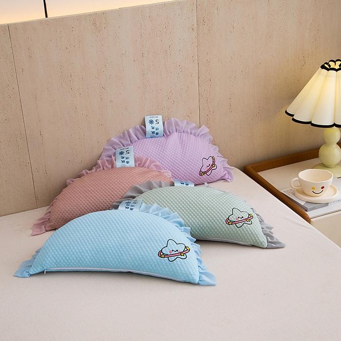 91家纺网 家纺一手货源 找家纺 莉迪娅 2026新款糖果月亮凉豆豆荞麦枕枕头枕芯 组合图