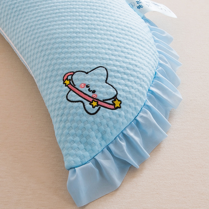 91家纺网 家纺一手货源 找家纺 莉迪娅 2026新款糖果月亮凉豆豆荞麦枕枕头枕芯 糖果月亮 蓝