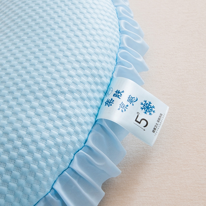 91家纺网 家纺一手货源 找家纺 莉迪娅 2026新款糖果月亮凉豆豆荞麦枕枕头枕芯 糖果月亮 蓝