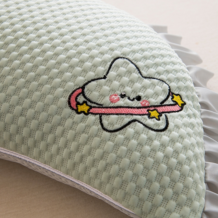 91家纺网 家纺一手货源 找家纺 莉迪娅 2026新款糖果月亮凉豆豆荞麦枕枕头枕芯 糖果月亮 绿