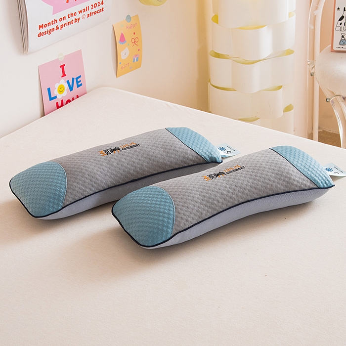 91家纺网 家纺一手货源 找家纺 莉迪娅 2026新款凉豆豆颈椎枕枕头枕芯 劲养劲椎枕 蓝