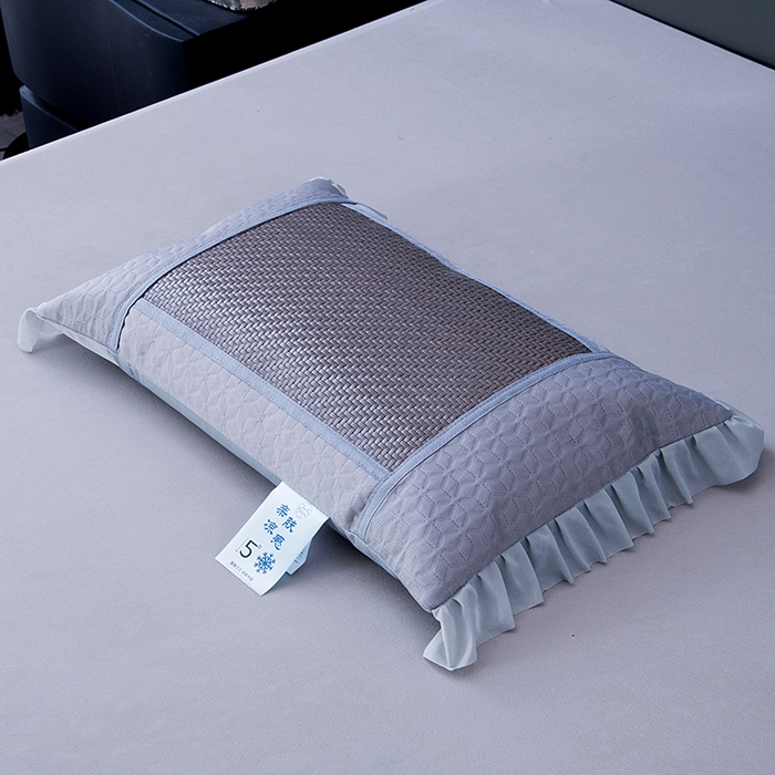 91家纺网 家纺一手货源 找家纺 莉迪娅 2026新款立体冰藤荞麦枕枕头枕芯 花好月圆灰