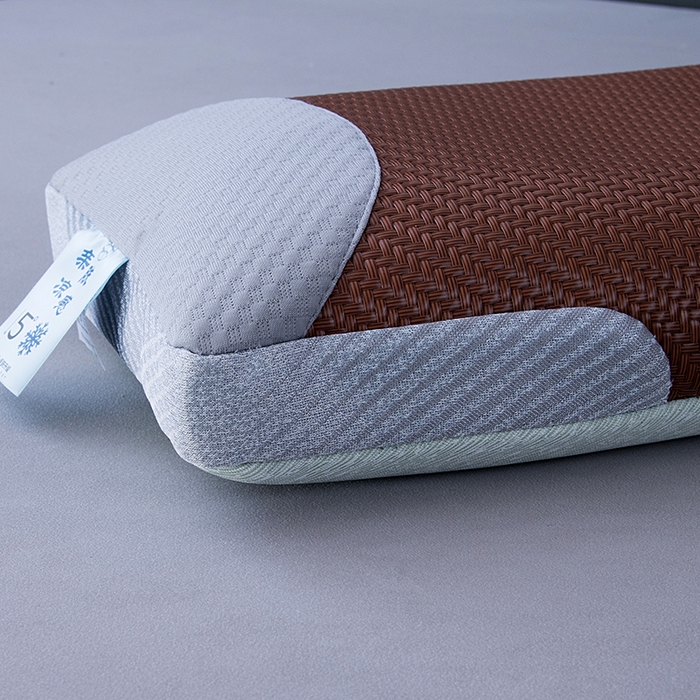 91家纺网 家纺一手货源 找家纺 莉迪娅 2026新款立体冰藤荞麦枕枕头枕芯 古藤立体冰藤枕 咖
