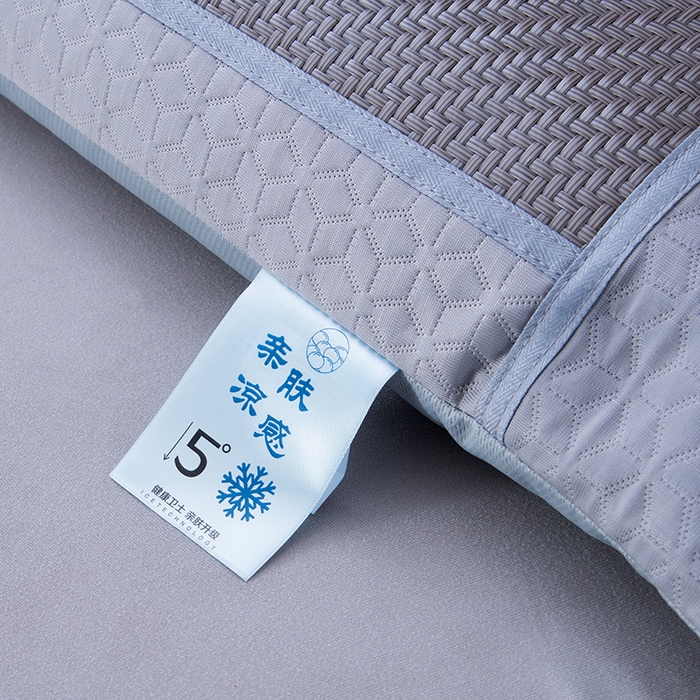 91家纺网 家纺一手货源 找家纺 莉迪娅 2026新款立体冰藤荞麦枕枕头枕芯 花好月圆灰