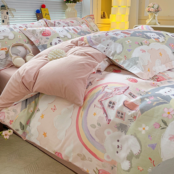 91家纺网 家纺一手货源 找家纺 （总）大柏树 2026新款全棉纯棉13376印花四件套