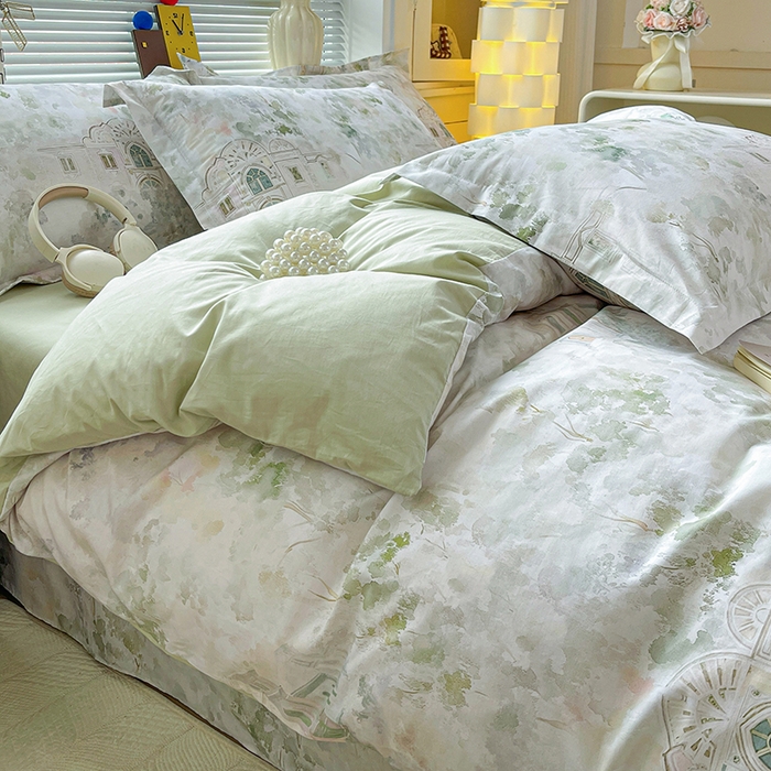 91家纺网 家纺一手货源 找家纺 大柏树 2026新款全棉纯棉13376印花四件套 洛克庄园