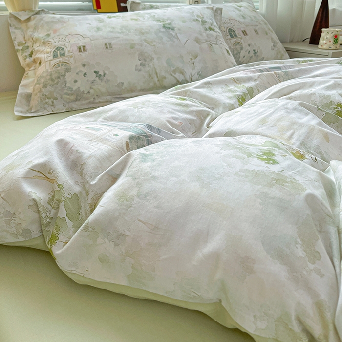 91家纺网 家纺一手货源 找家纺 大柏树 2026新款全棉纯棉13376印花四件套 洛克庄园