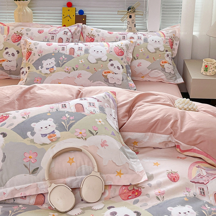 91家纺网 家纺一手货源 找家纺 （总）大柏树 2026新款全棉纯棉13376印花四件套