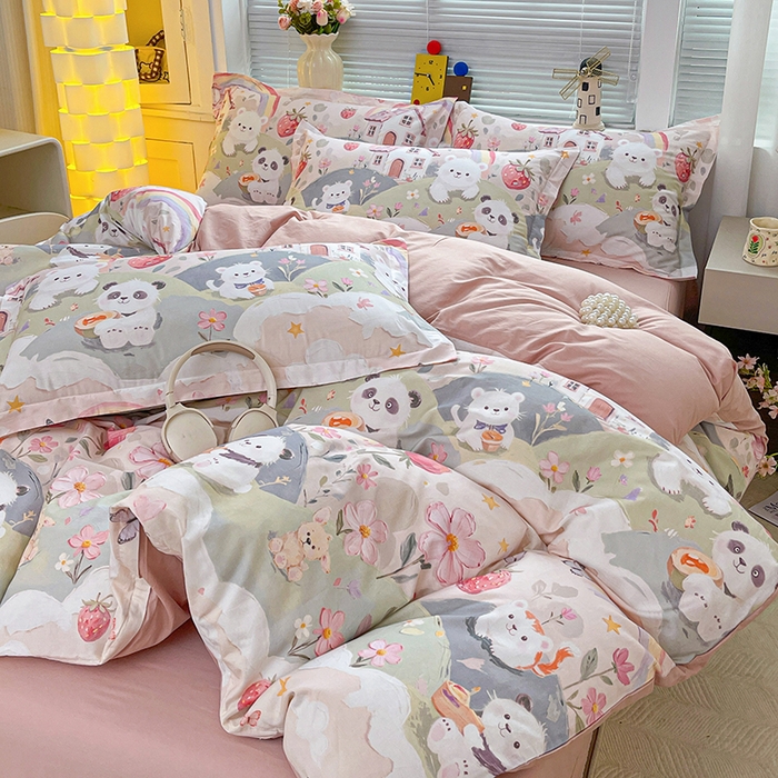 91家纺网 家纺一手货源 找家纺 （总）大柏树 2026新款全棉纯棉13376印花四件套