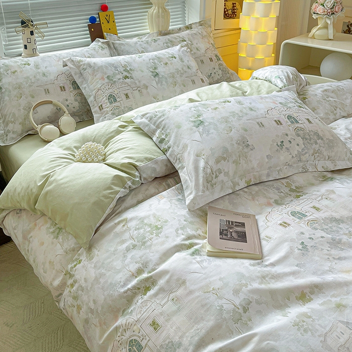 91家纺网 家纺一手货源 找家纺 大柏树 2026新款全棉纯棉13376印花四件套 洛克庄园