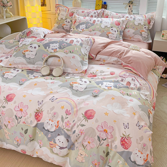 91家纺网 家纺一手货源 找家纺 （总）大柏树 2026新款全棉纯棉13376印花四件套