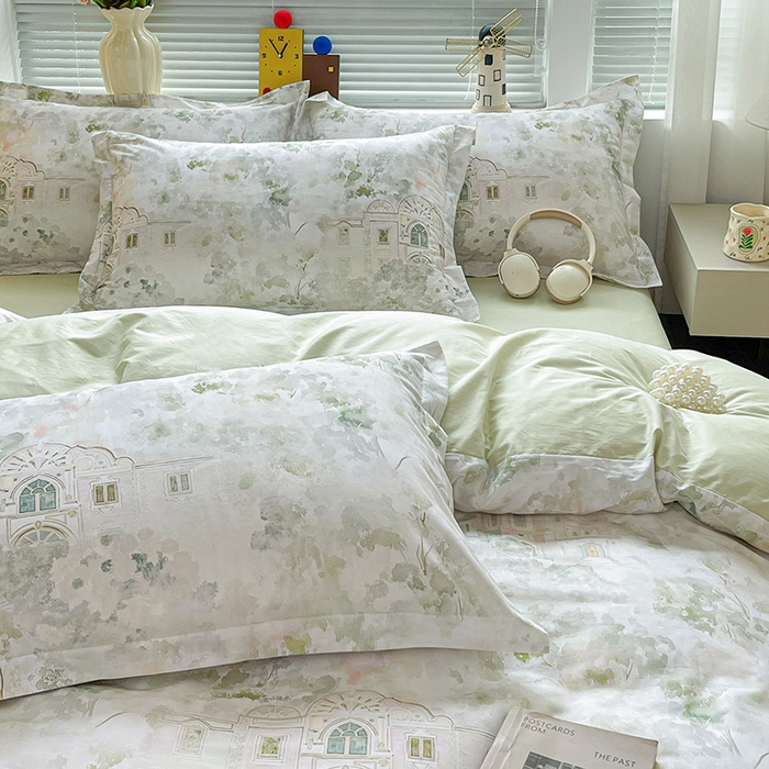 91家纺网 家纺一手货源 找家纺 大柏树 2026新款全棉纯棉13376印花四件套 洛克庄园