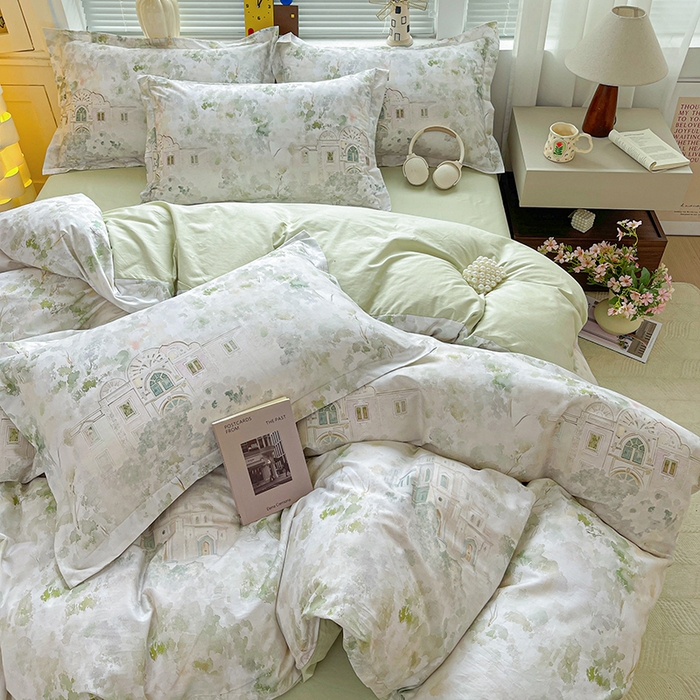 91家纺网 家纺一手货源 找家纺 大柏树 2026新款全棉纯棉13376印花四件套 洛克庄园