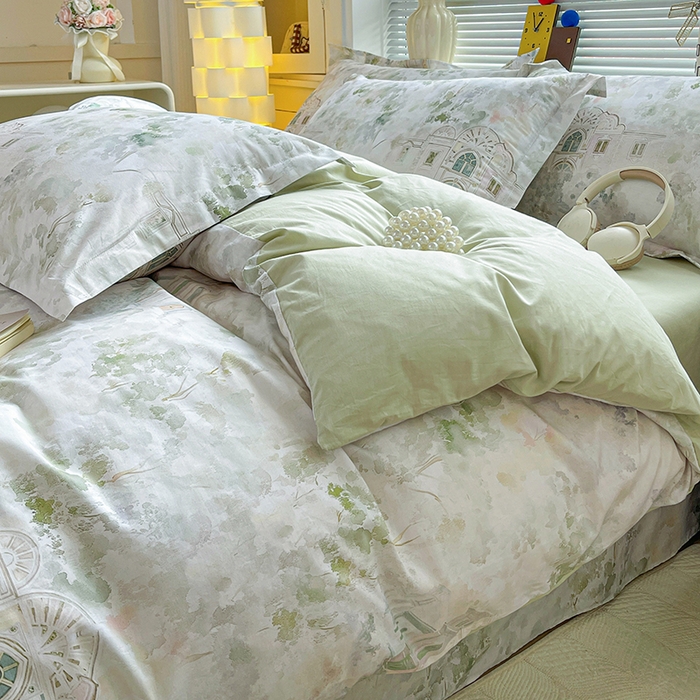 91家纺网 家纺一手货源 找家纺 大柏树 2026新款全棉纯棉13376印花四件套 洛克庄园