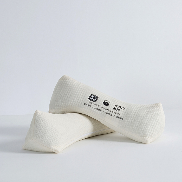 莉迪娅 2026新款纯棉三角曲线荞麦护颈枕枕头枕芯 针织圆形护颈枕 白