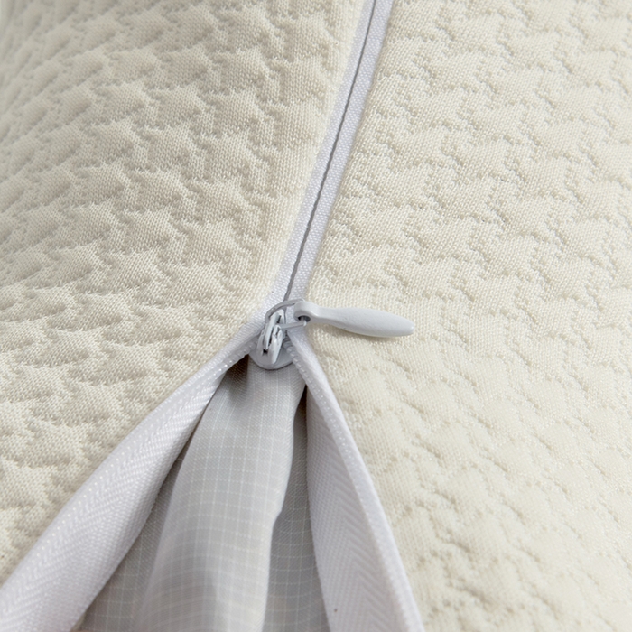 91家纺网 家纺一手货源 找家纺 莉迪娅 2026新款纯棉三角曲线荞麦护颈枕枕头枕芯 针织圆形护颈枕 白