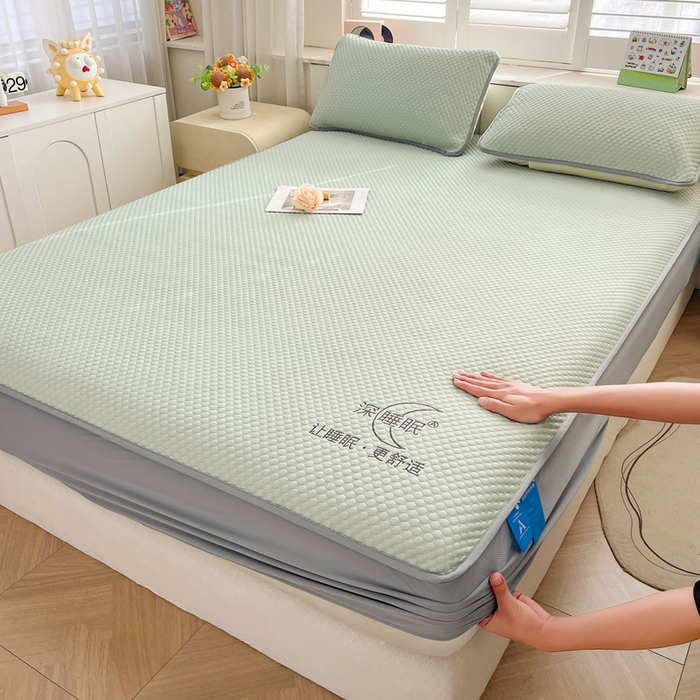 91家纺网 家纺一手货源 找家纺 （总）邵依家纺 2026新款A类冰豆豆凉席床笠豆豆席子