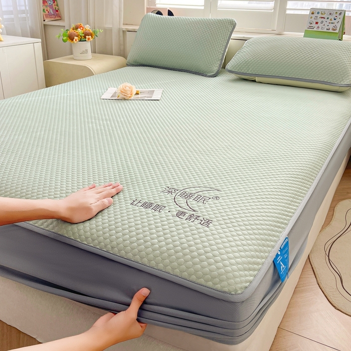 91家纺网 家纺一手货源 找家纺 （总）邵依家纺 2026新款A类冰豆豆凉席床笠豆豆席子