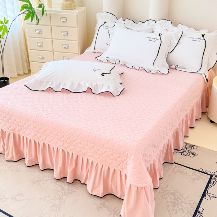 91家纺网 家纺一手货源 找家纺 莉迪娅 2026新款A类糯小棉刺绣花边四件套-雅韵系列 雅韵-白