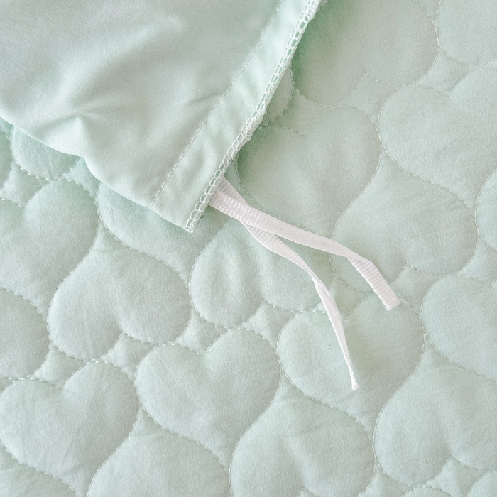 91家纺网 家纺一手货源 找家纺 莉迪娅 2026新款A类糯小棉刺绣花边四件套-雅韵系列 雅韵-绿