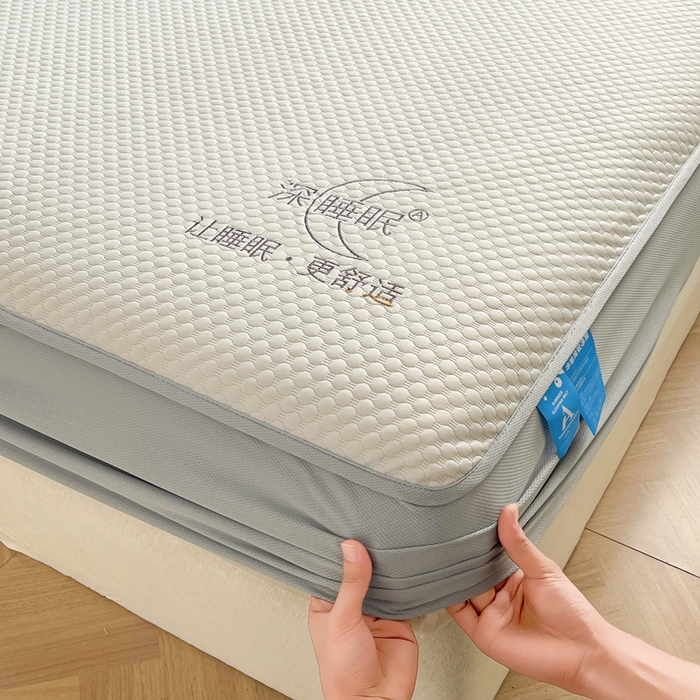 91家纺网 家纺一手货源 找家纺 邵依家纺 2026新款A类冰豆豆凉席床笠豆豆席子 床笠-云汀灰