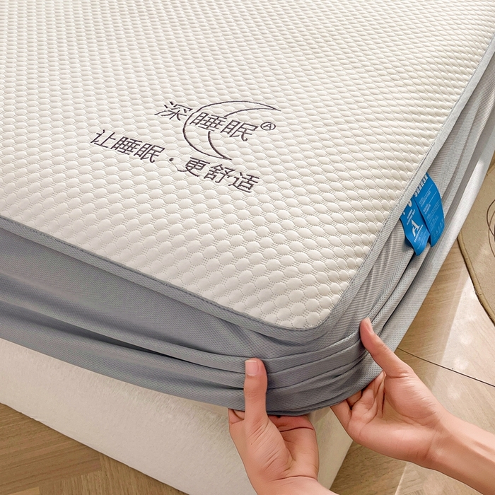 91家纺网 家纺一手货源 找家纺 邵依家纺 2026新款A类冰豆豆凉席床笠豆豆席子 床笠-清涧白