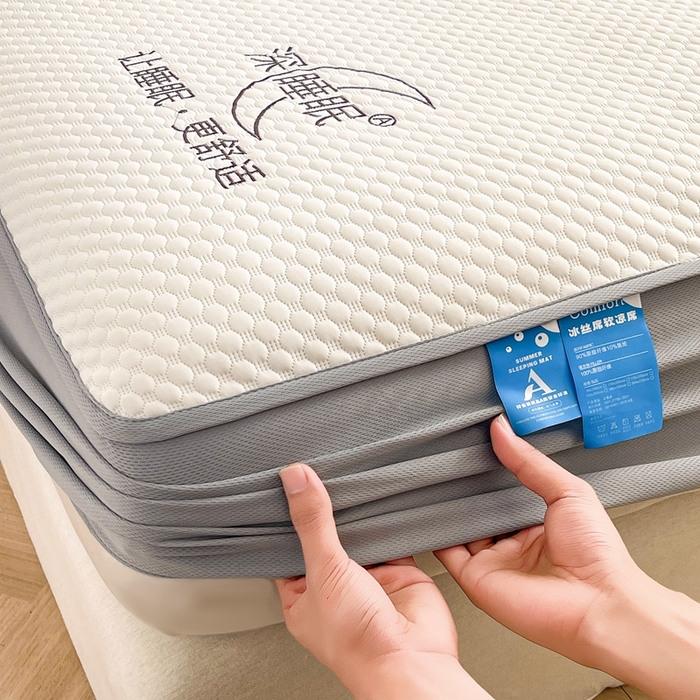 91家纺网 家纺一手货源 找家纺 邵依家纺 2026新款A类冰豆豆凉席床笠豆豆席子 床笠-清涧白