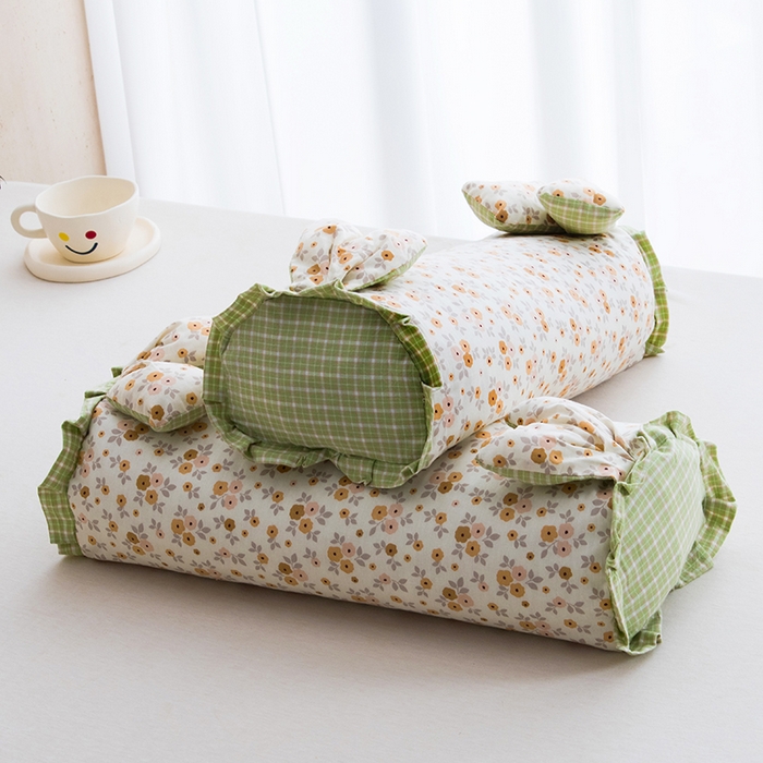 91家纺网 家纺一手货源 找家纺 莉迪娅 2026新款全棉纯棉荞麦枕枕头枕芯 全棉兔子枕-繁花