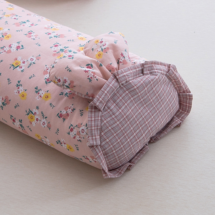 91家纺网 家纺一手货源 找家纺 莉迪娅 2026新款全棉纯棉荞麦枕枕头枕芯 全棉兔子枕-温柔粉