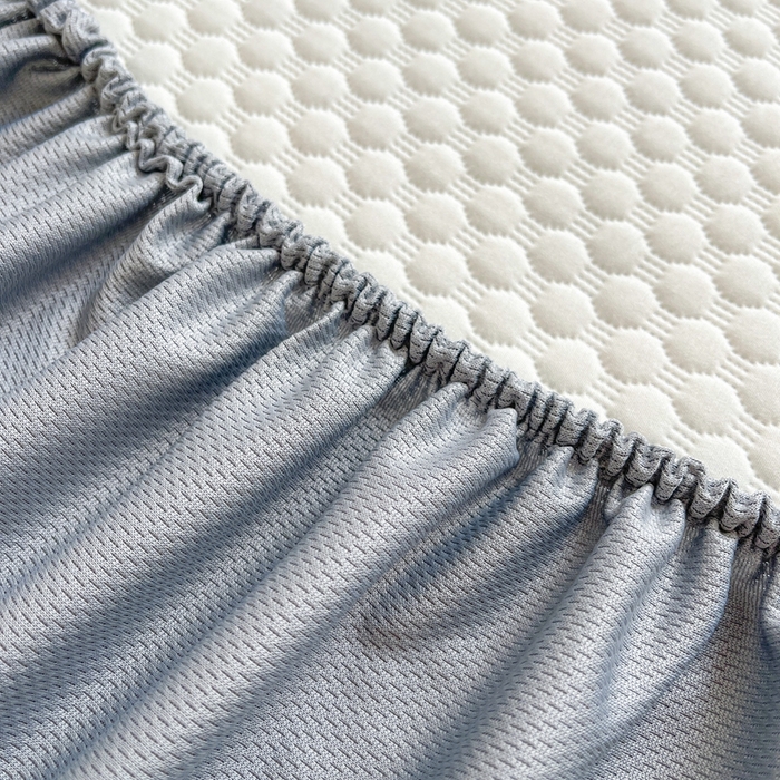 91家纺网 家纺一手货源 找家纺 邵依家纺 2026新款A类冰豆豆凉席床笠豆豆席子 床笠-冰川蓝