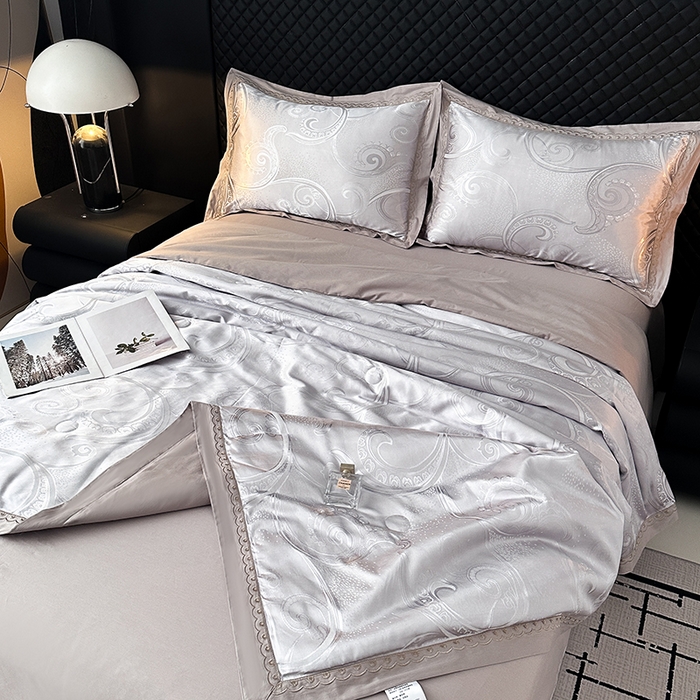 91家纺网 家纺一手货源 找家纺 （总）莉迪娅 2026新款全棉纯棉贡缎提花夏被夏凉被空调被四件套