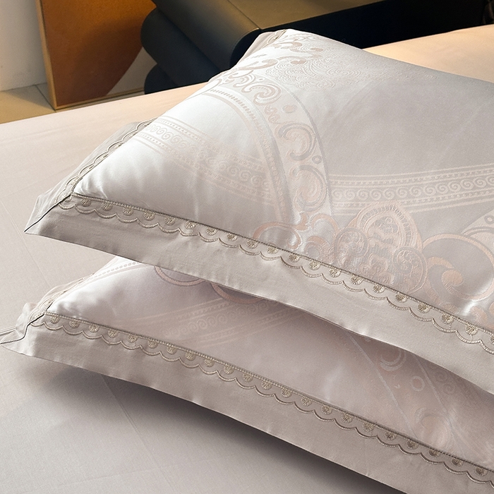 91家纺网 家纺一手货源 找家纺 莉迪娅 2026新款全棉纯棉贡缎提花夏被夏凉被空调被四件套 轻奢时尚银咖