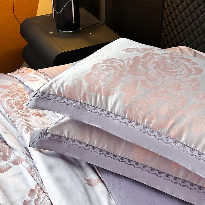 91家纺网 家纺一手货源 找家纺 莉迪娅 2026新款全棉纯棉贡缎提花夏被夏凉被空调被四件套 琴瑟天香