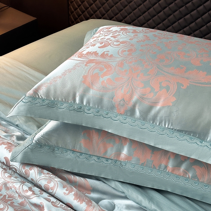 91家纺网 家纺一手货源 找家纺 莉迪娅 2026新款全棉纯棉贡缎提花夏被夏凉被空调被四件套 黛菲儿兰驼
