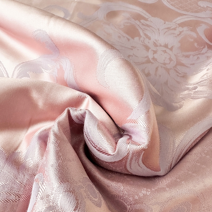 91家纺网 家纺一手货源 找家纺 莉迪娅 2026新款全棉纯棉贡缎提花夏被夏凉被空调被四件套 摩纳哥香槟紫