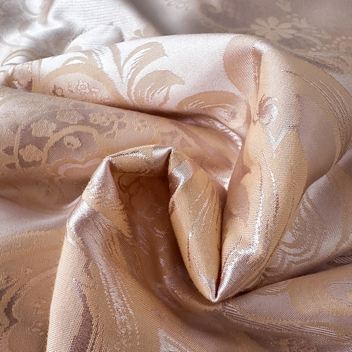 91家纺网 家纺一手货源 找家纺 莉迪娅 2026新款全棉纯棉贡缎提花夏被夏凉被空调被四件套 豪华经典浅咖
