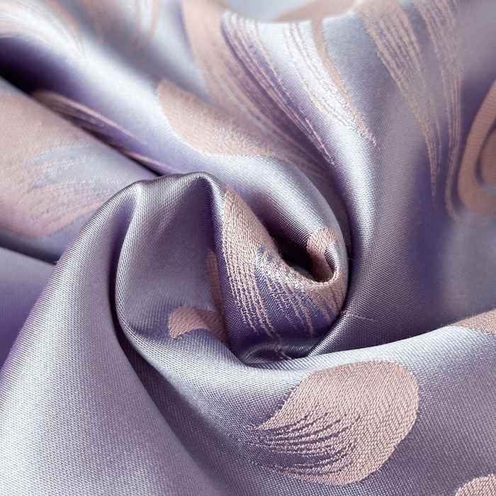 91家纺网 家纺一手货源 找家纺 莉迪娅 2026新款全棉纯棉贡缎提花夏被夏凉被空调被四件套 叶语浪漫浅紫