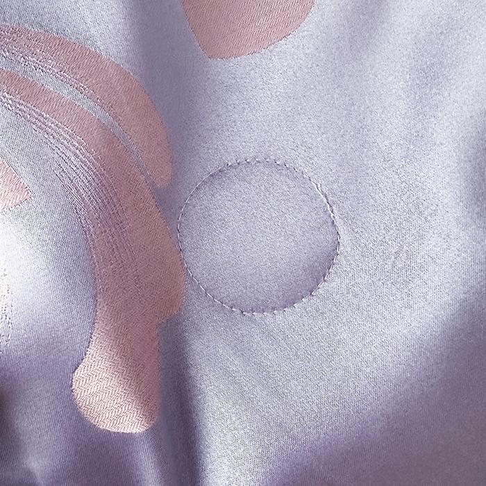 91家纺网 家纺一手货源 找家纺 莉迪娅 2026新款全棉纯棉贡缎提花夏被夏凉被空调被四件套 叶语浪漫浅紫