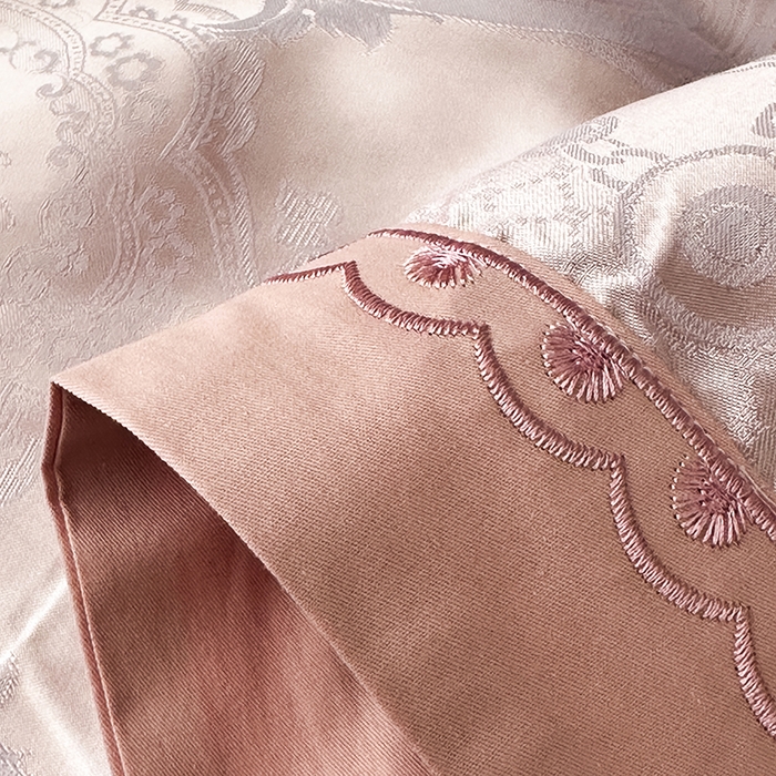 91家纺网 家纺一手货源 找家纺 莉迪娅 2026新款全棉纯棉贡缎提花夏被夏凉被空调被四件套 摩纳哥香槟紫