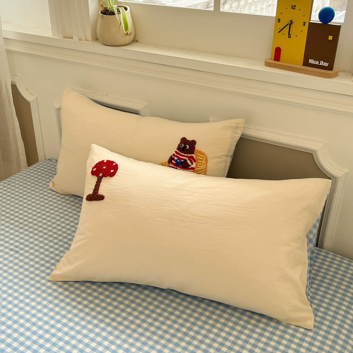 91家纺网 家纺一手货源 找家纺 （总）一加一 2026新款全棉色织水洗棉毛巾绣大豆夏被夏凉被空调被四件套-闲趣小熊