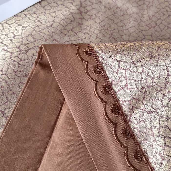 91家纺网 家纺一手货源 找家纺 莉迪娅 2026新款全棉纯棉贡缎提花夏被夏凉被空调被四件套 欧范金驼