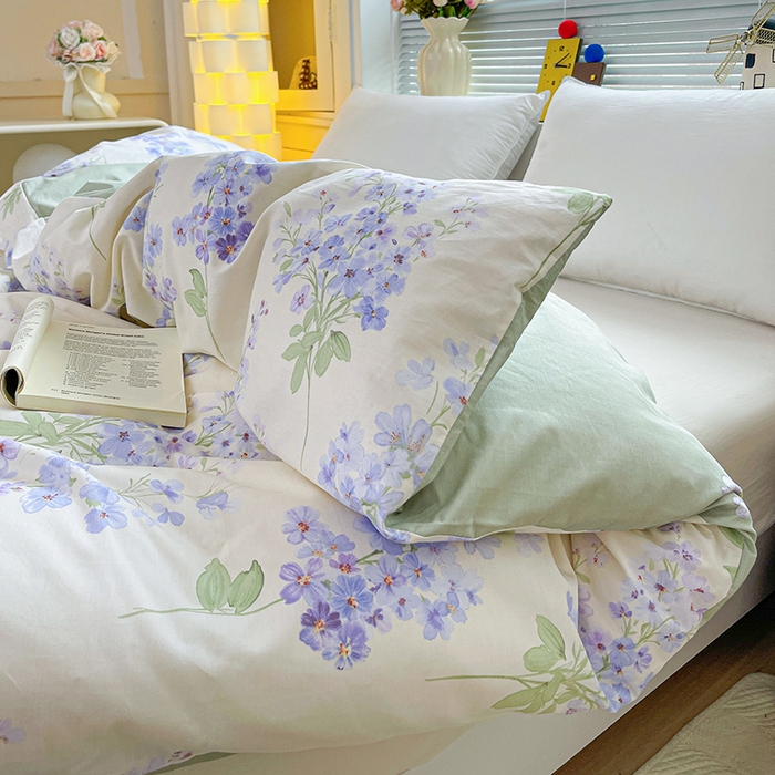 91家纺网 家纺一手货源 找家纺 大柏树 2026新款全棉纯棉13376印花单被套单品被套被套单件 花织梦紫