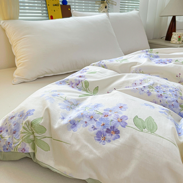 91家纺网 家纺一手货源 找家纺 大柏树 2026新款全棉纯棉13376印花单被套单品被套被套单件 花织梦紫